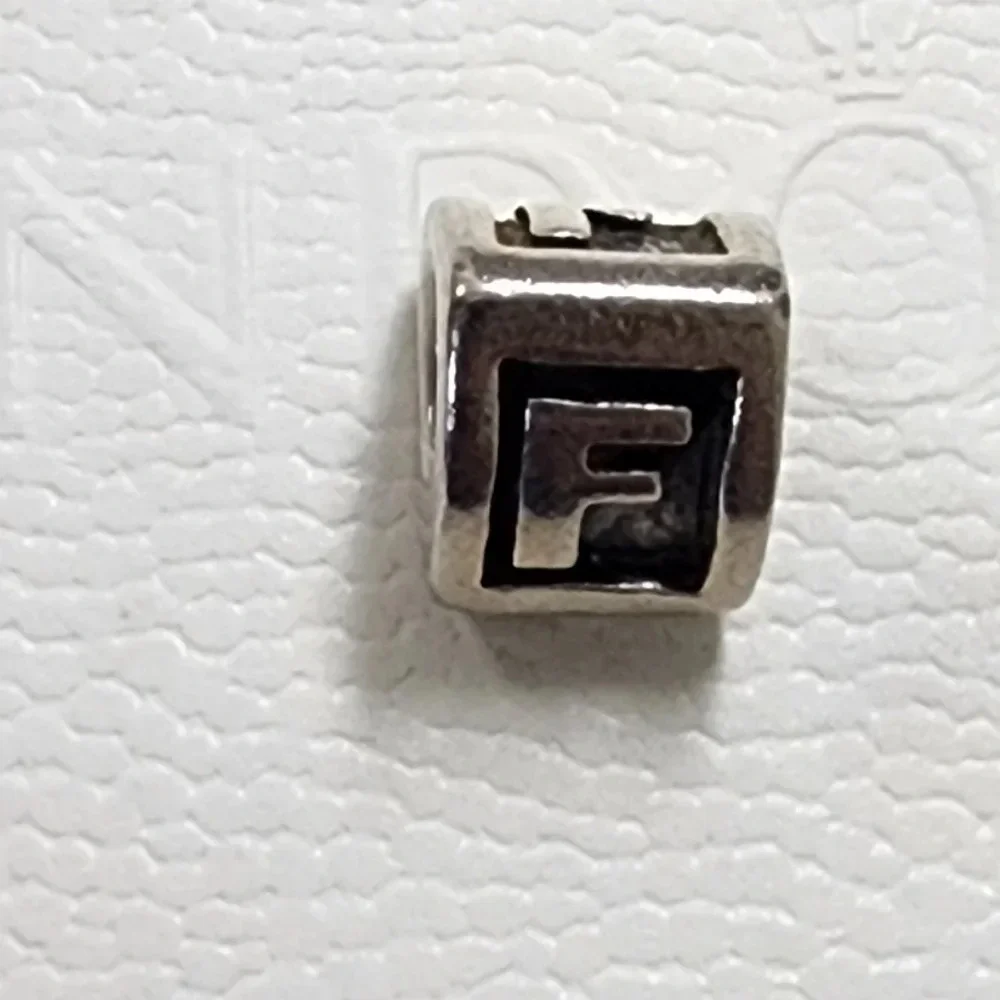 Pandora Sterling Silver Letter F Charm - Picture 3 of 9